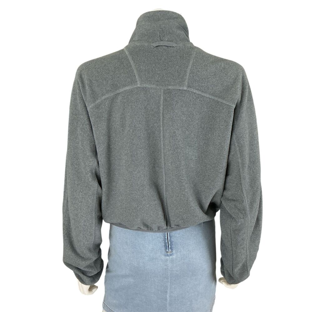 FP Movement Fleece Warm Up Jacket S Gray Zip Front High Collar Athleisure Cozy - Picture 4 of 13